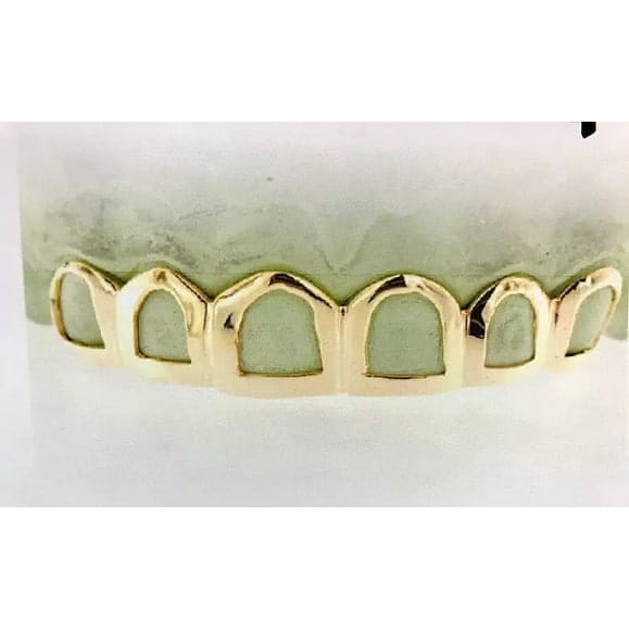 Open face gold grill