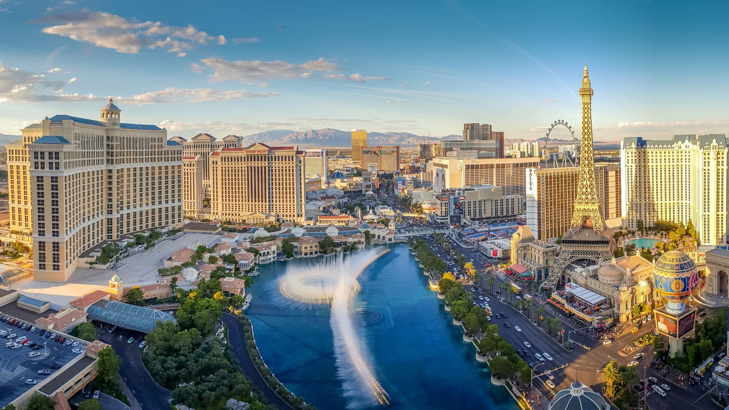 aerial view las vegas