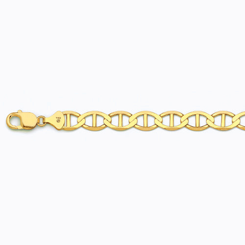 10KY 9 MM SOLID MARINER 8 CHAIN BRACELET",10K 9 MM YELLOW GOLD SOLID MARINER 8 CHAIN BRACELET""