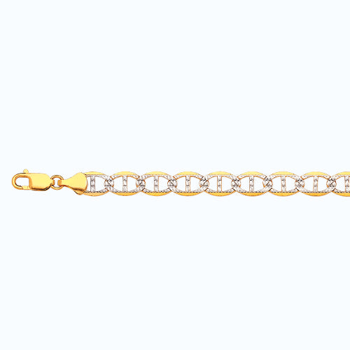 10KY 9MM SOLID PAVE MARINER 30 CHAIN NECKLACE",10KY 9MM SOLID PAVE MARINER 30 CHAIN NECKLACE""