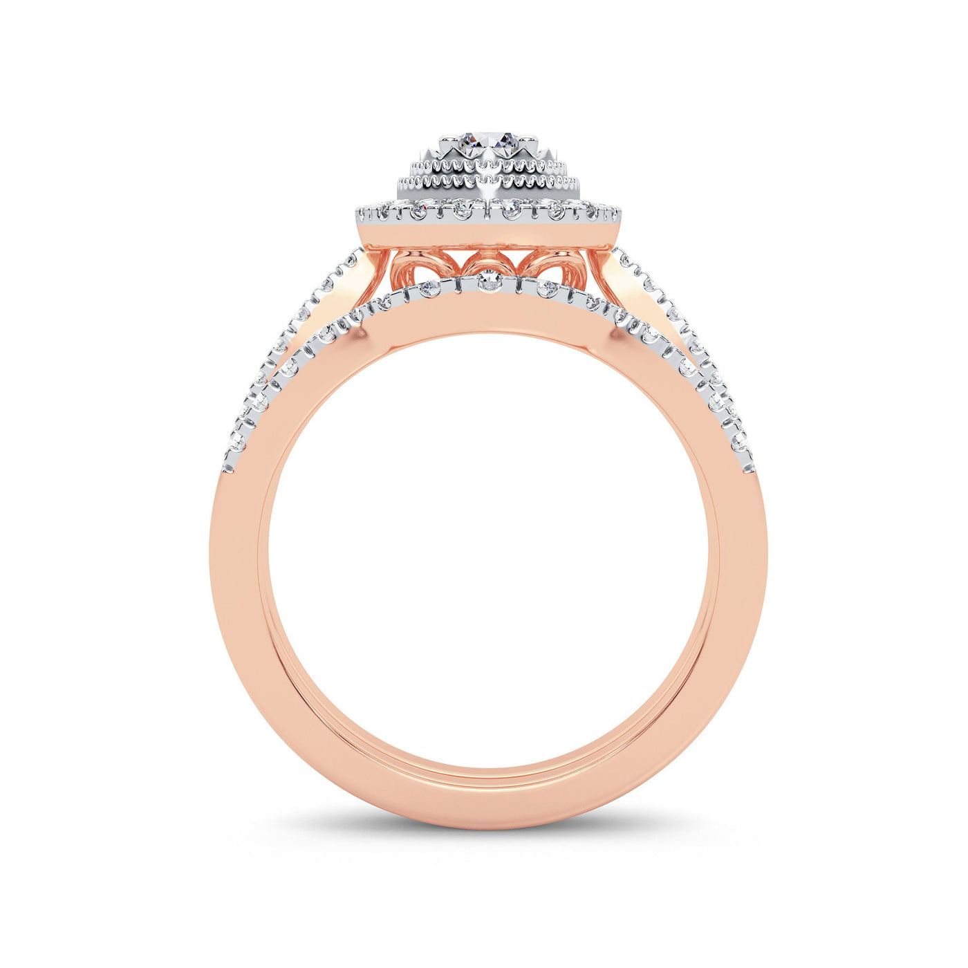 14K 0.75CT Diamond Bridal Ring