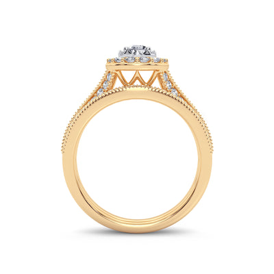 14K 0.96CT Diamond Bridal Ring