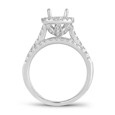 14K 0.82CT Diamond semi-mount ring