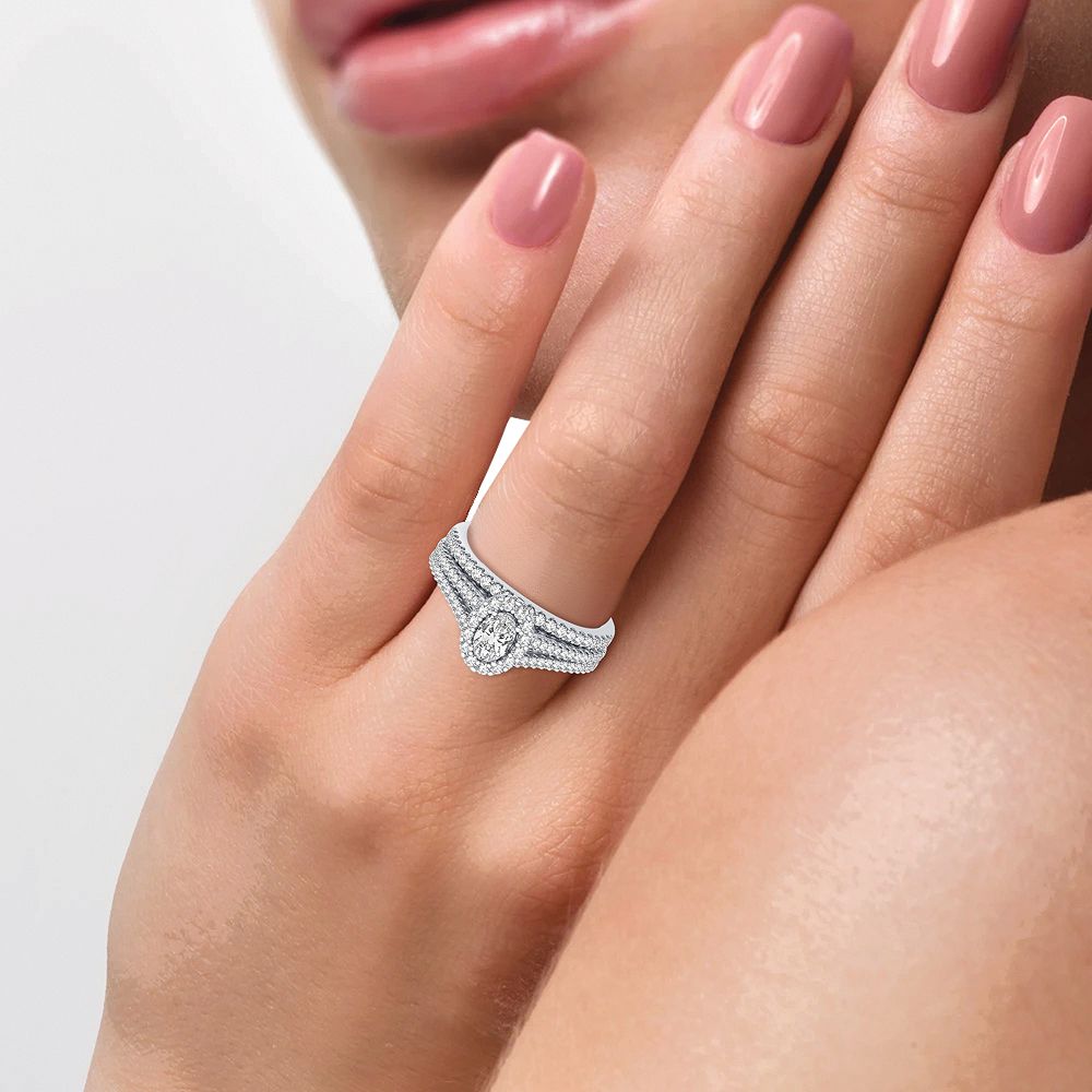 14K 0.90CT Diamond Bridal Ring