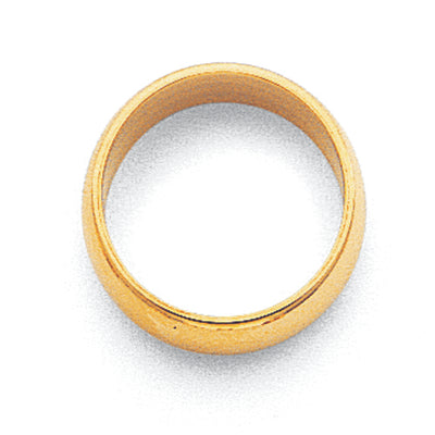 14KY 2mm Half Round Band Size 14