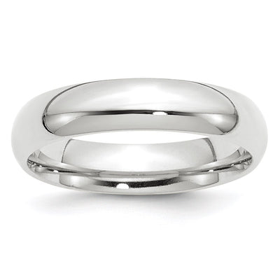 14k White Gold 5mm Comfort-Fit Band